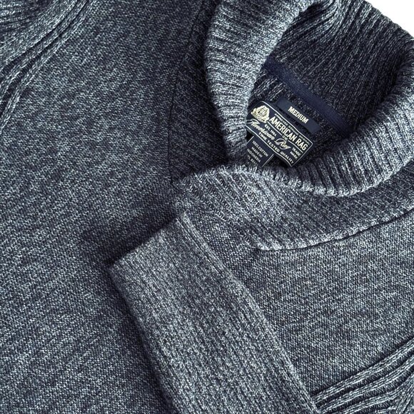 American Rag Jacquard Long Sleeves Pullover Shawl-Collar Sweater MENS Sz Med - Picture 7 of 7